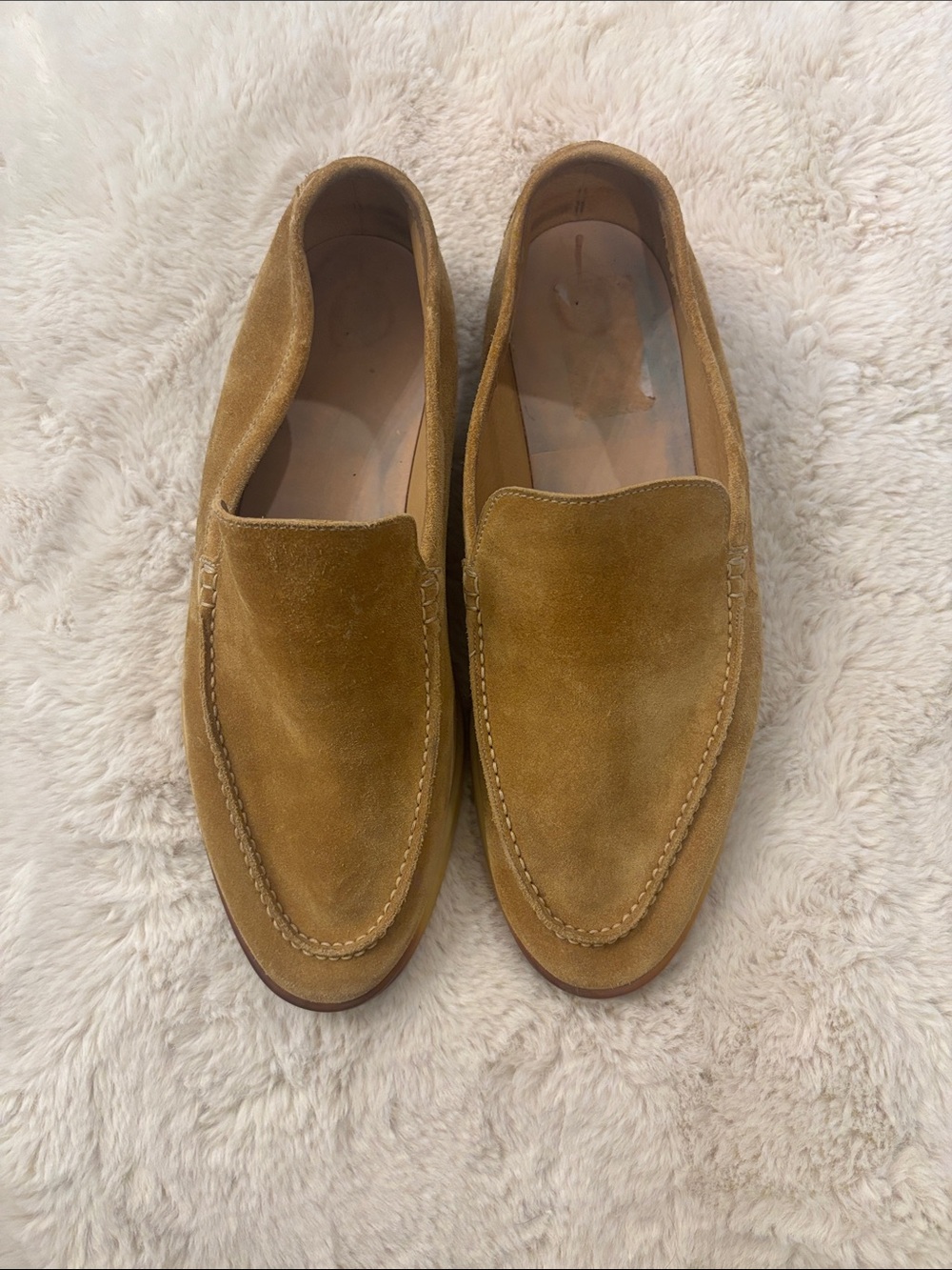Loro Piana Men's Suede Slip-On Loafers in Tan